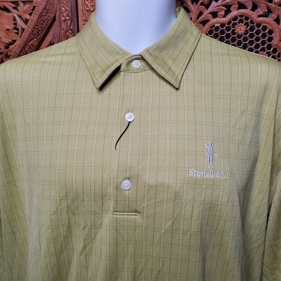 Greg Norman Men’s Golf Polo Shirt The StoneWater Size Large Green - Picture 11 of 13